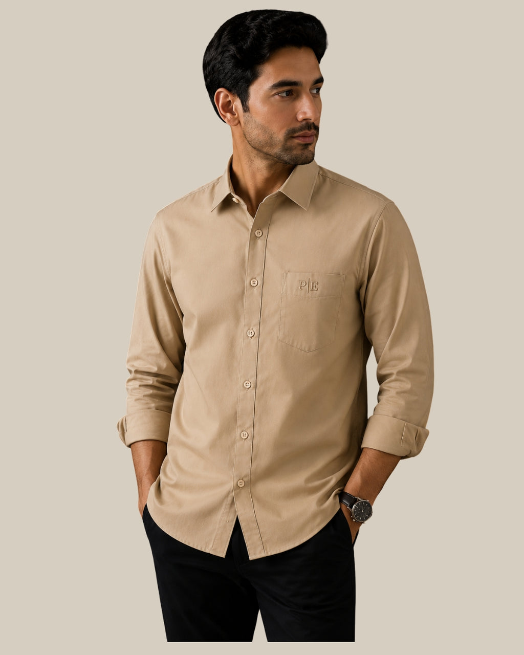 PRIME EXCHANGE-Men’s Premium Regular fit Shirt| Full Sleeve Solid Shirt