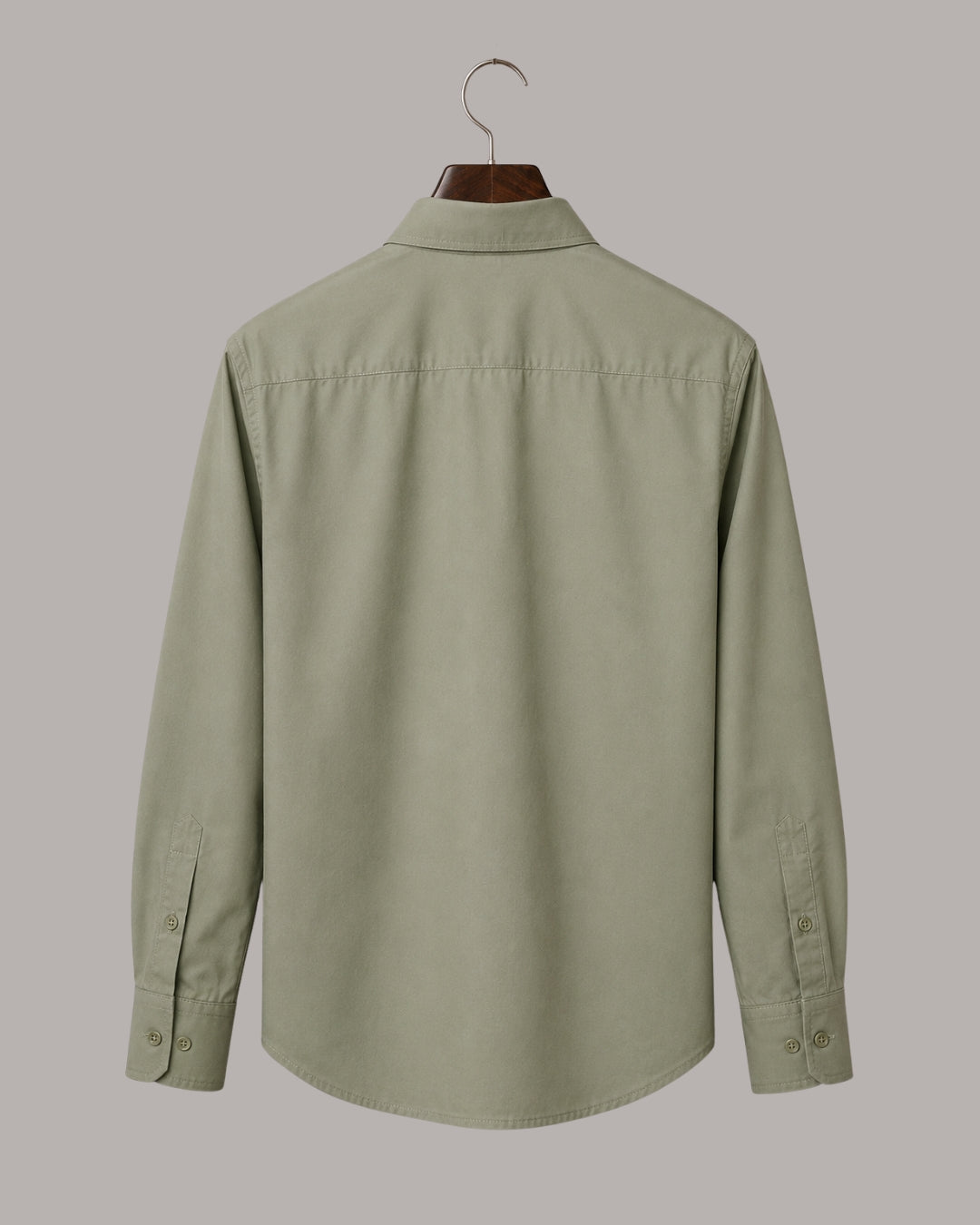 PRIME EXCHANGE-Sage Green Button-Down Shirt