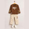 A-First- Boys Printed Sweatshirt & Cargo Pants Set
