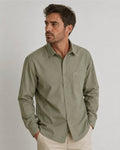PRIME EXCHANGE-Sage Green Button-Down Shirt