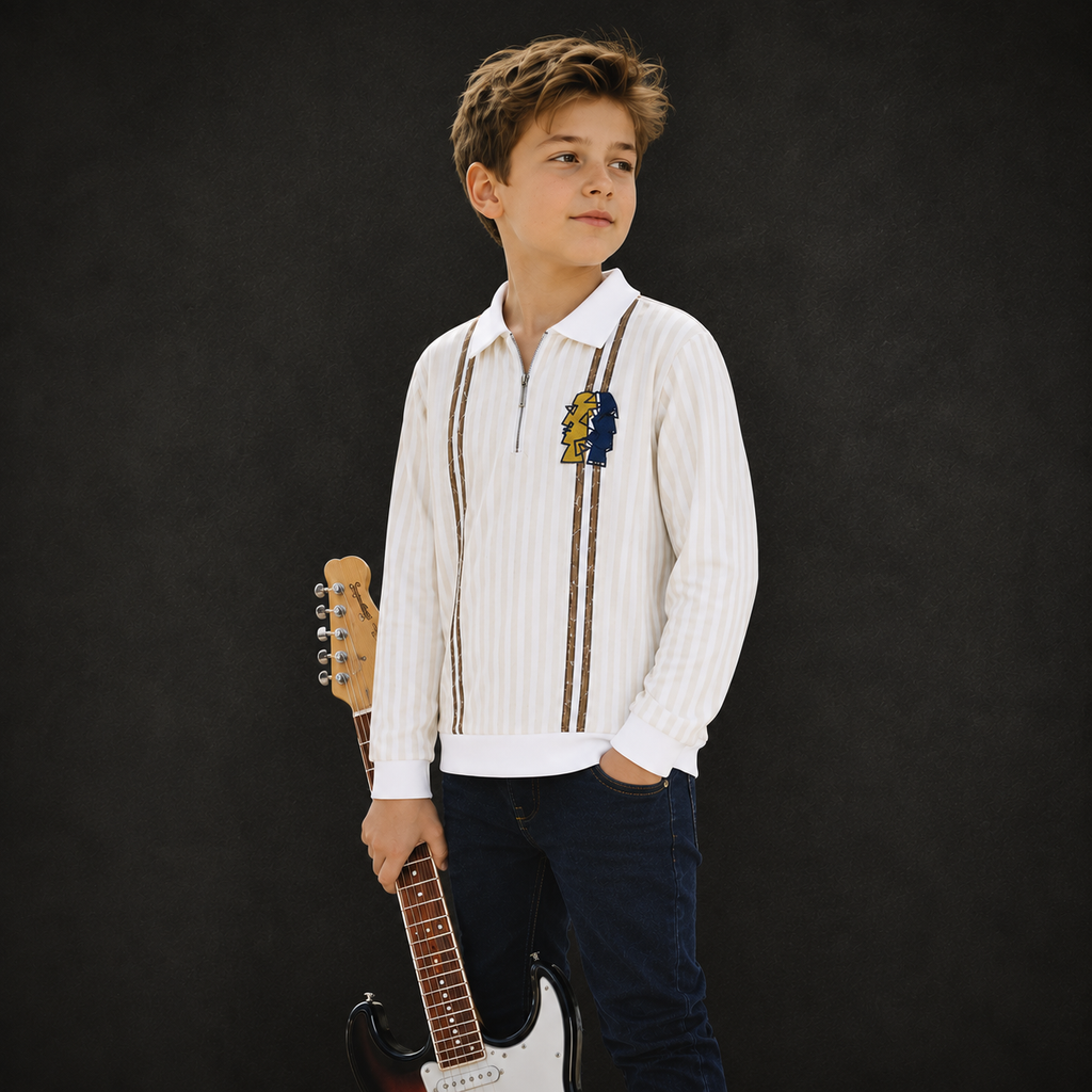 ORBIT-Boys' Striped Long-Sleeve T-Shirt