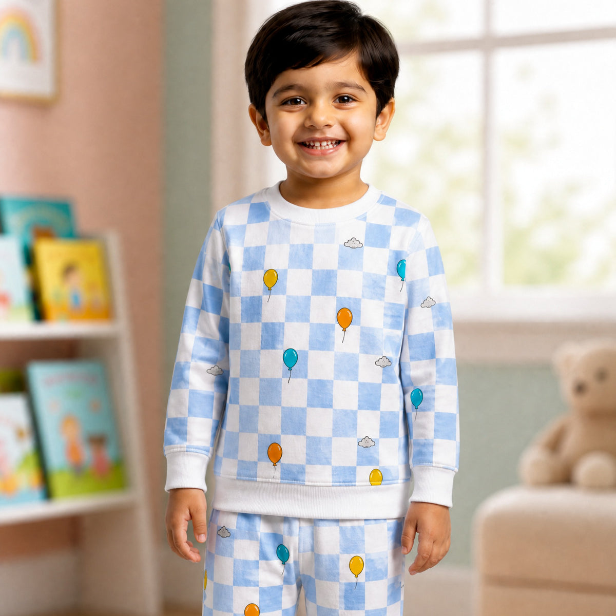 TEENSY-WEENSY|Checkerboard Balloon Co-ord Set