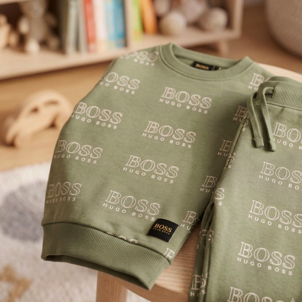 TEENSY-WEENSY|All-Over Monogram Fleece Set