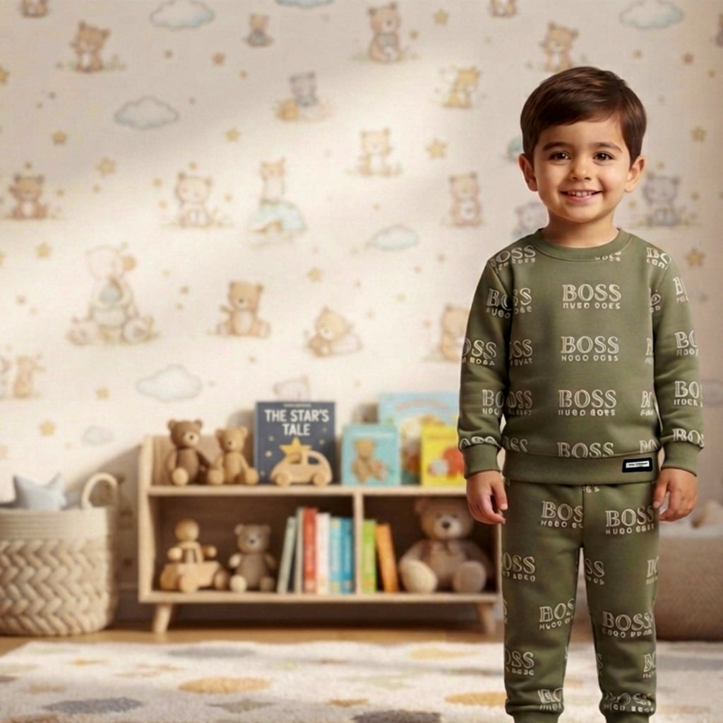 TEENSY-WEENSY|All-Over Monogram Fleece Set