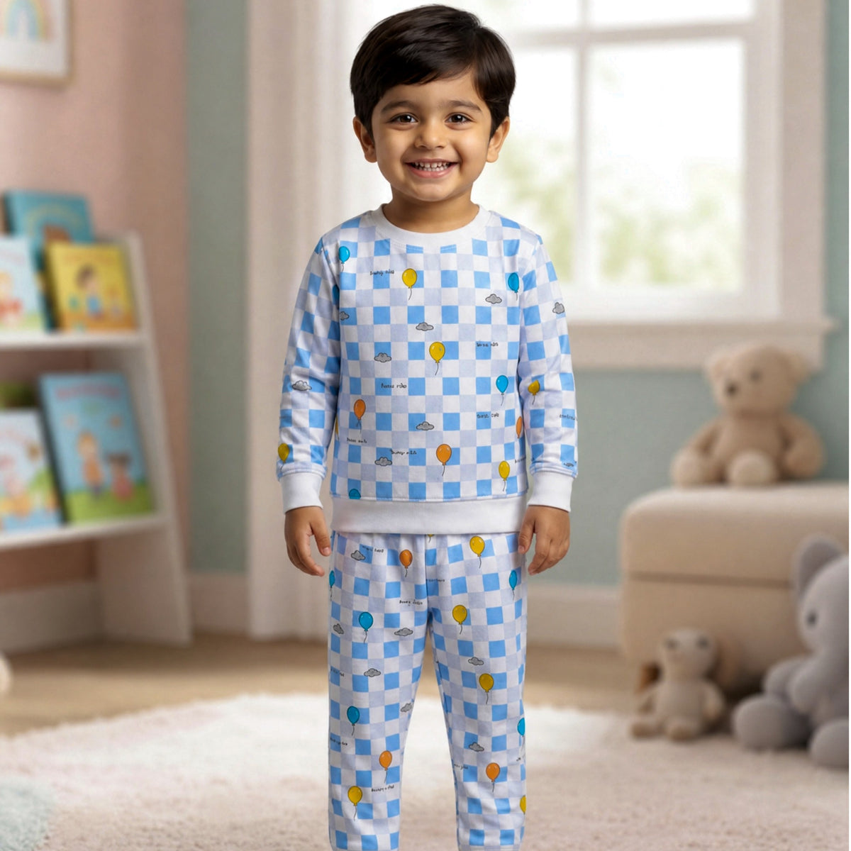 TEENSY-WEENSY|Checkerboard Balloon Co-ord Set