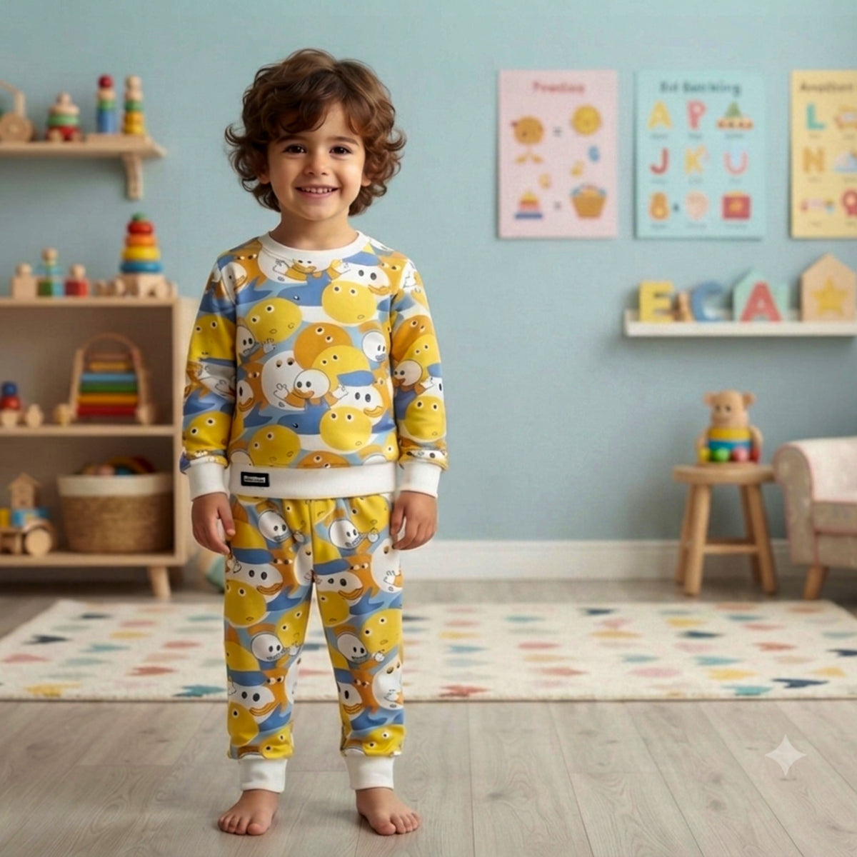 TEENSY-WEENSY|Character Print Two-Piece Set
