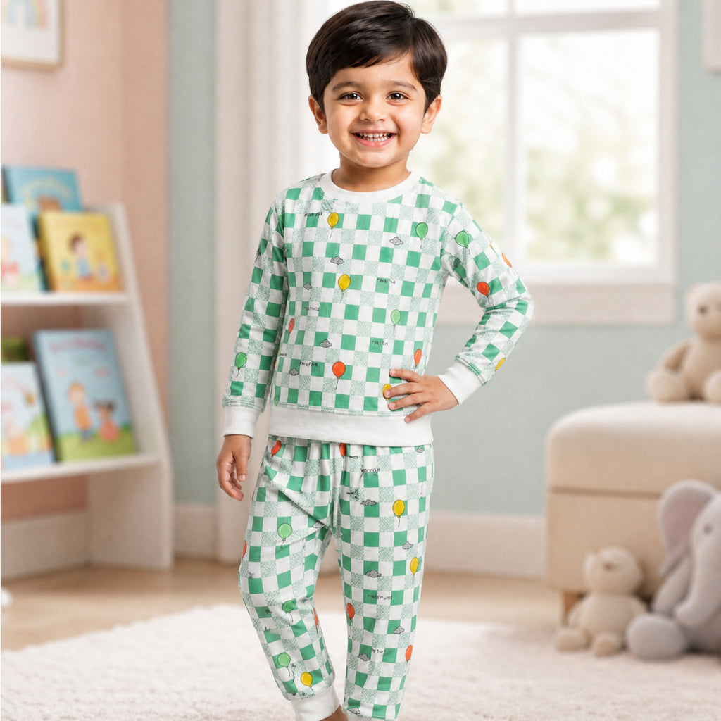TEENSY-WEENSY|Checkerboard Balloon Co-ord Set