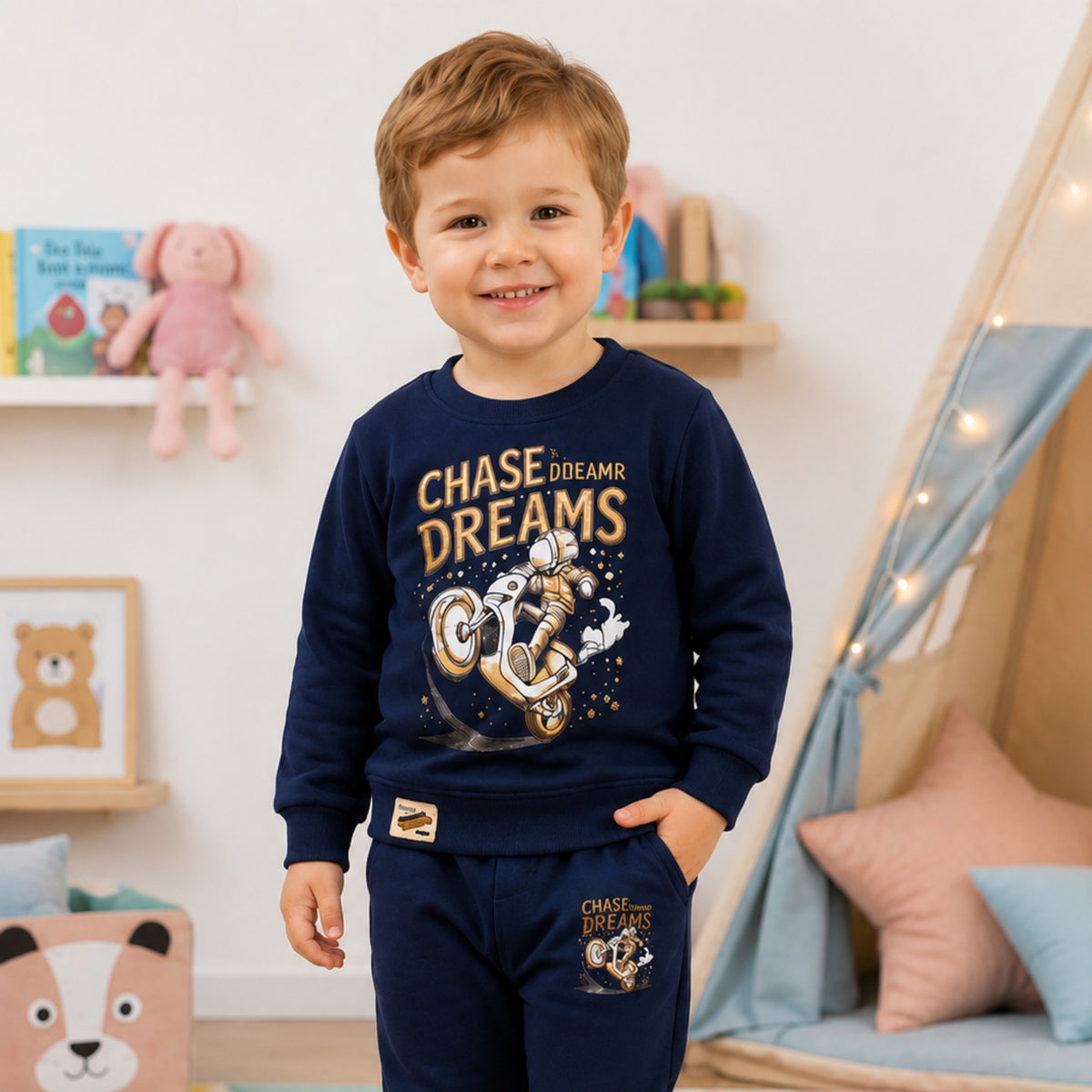 TEENSY-WEENSY|Astro Biker Printed Two-Piece Set
