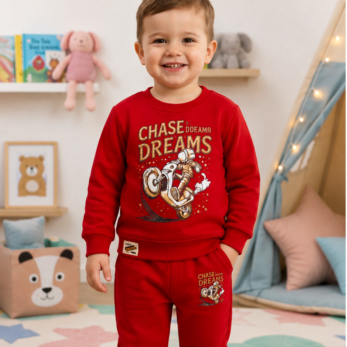 TEENSY-WEENSY|Astro Biker Printed Two-Piece Set