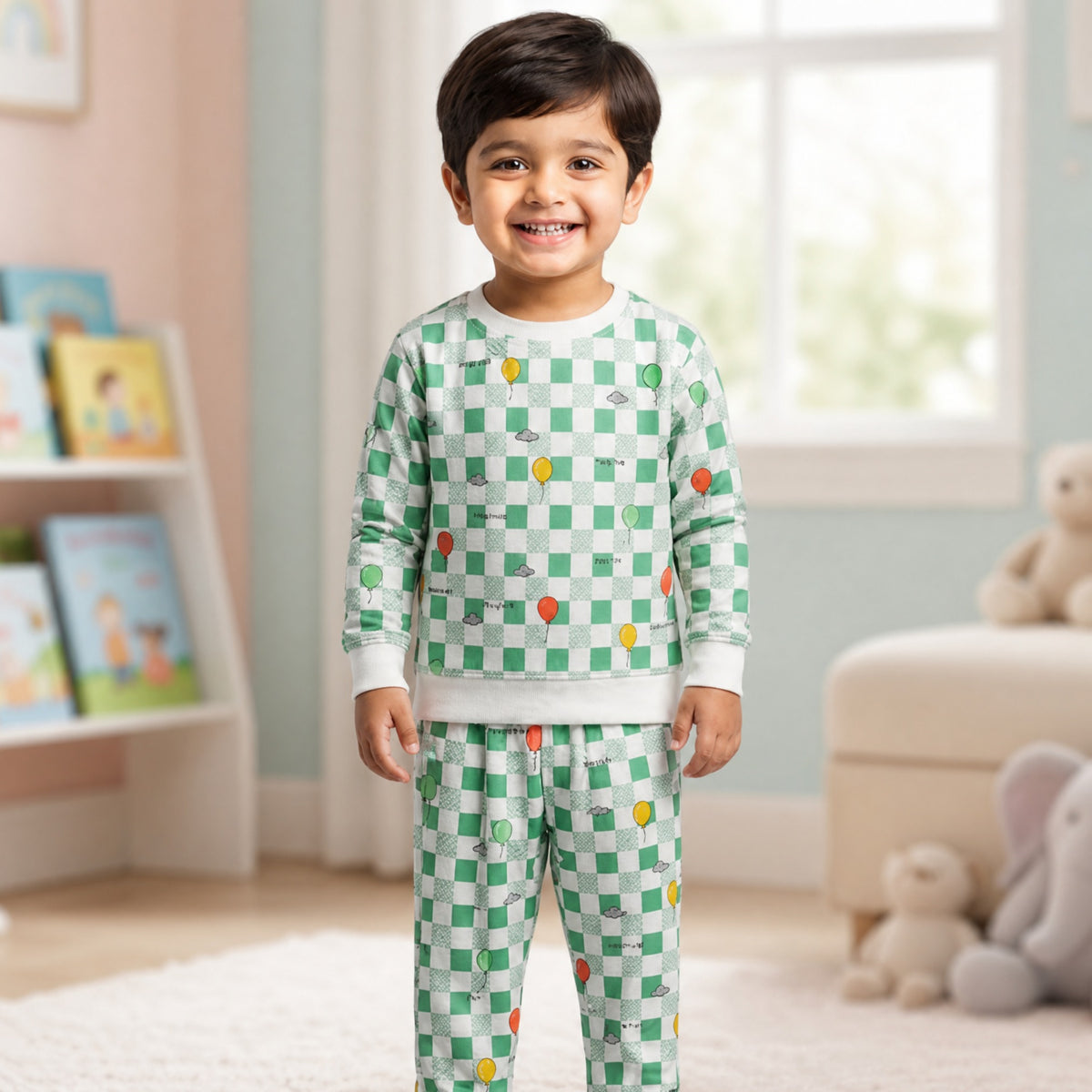 TEENSY-WEENSY|Checkerboard Balloon Co-ord Set