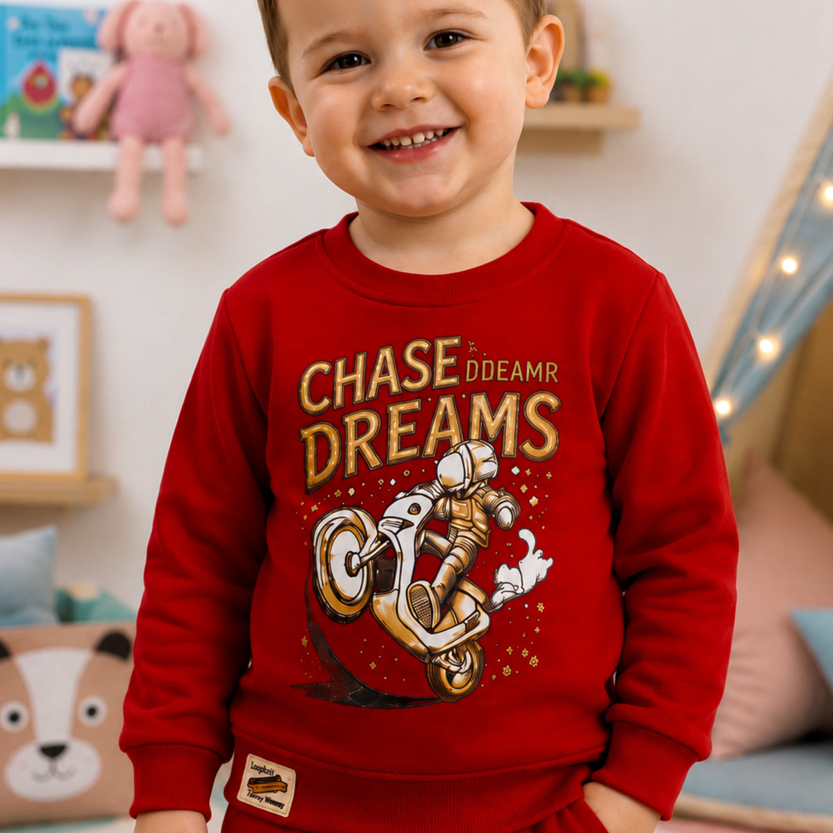 TEENSY-WEENSY|Astro Biker Printed Two-Piece Set