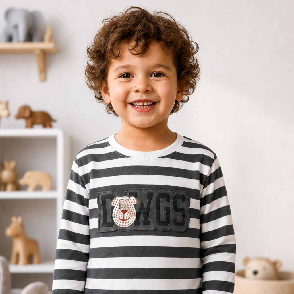 TEENSY-WEENSY|DOGS Mascot Striped Co-ord Set