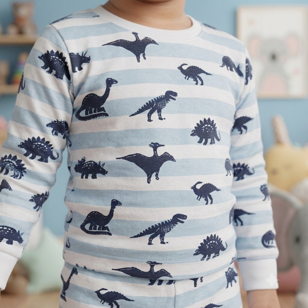 TEENSY-WEENSY|Dinosaur & Stripe Two-Piece Set