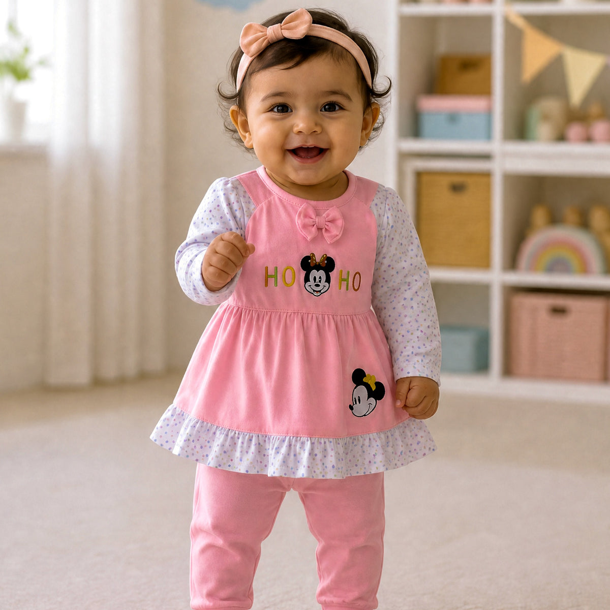 NANNY-Minnie Mouse Baby Girl Clothing Set