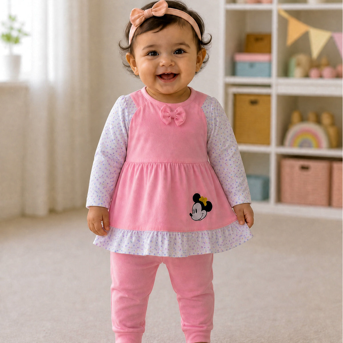 NANNY-Minnie Mouse Baby Girl Clothing Set