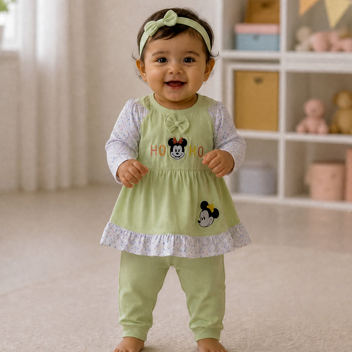 NANNY-Minnie Mouse Baby Girl Clothing Set
