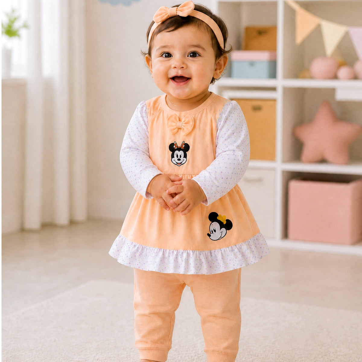 NANNY-Minnie Mouse Baby Girl Clothing Set
