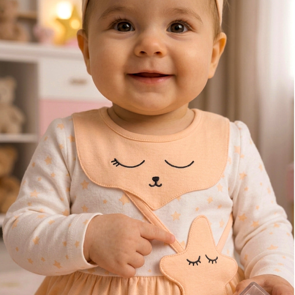 NANNY-Toddler Girl Dress & Headband Set
