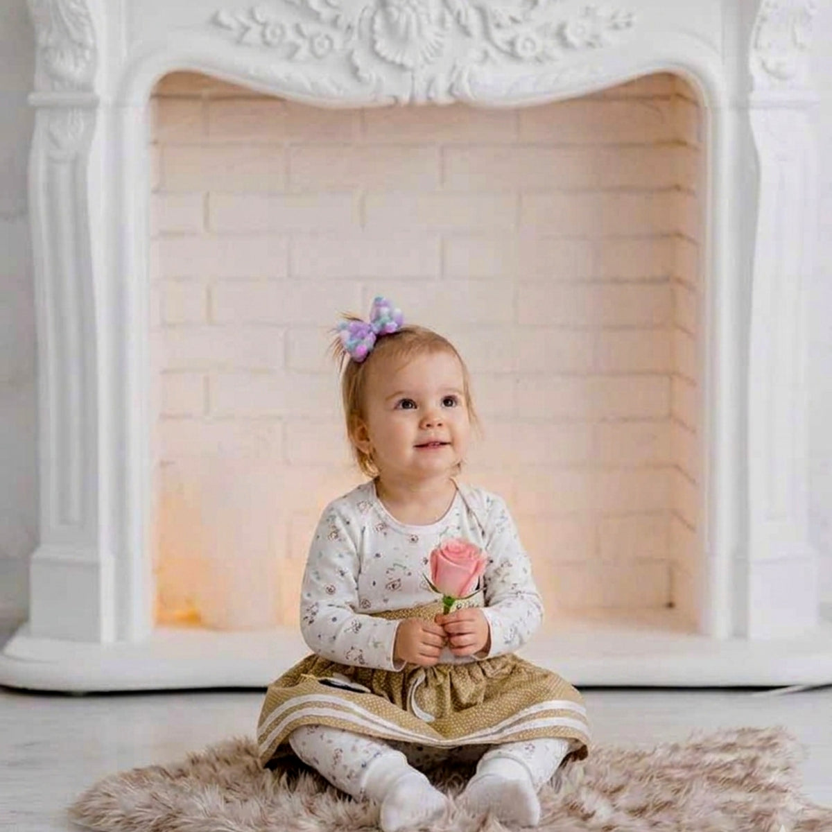 NANNY-Toddler Girl Star Print Dress Set