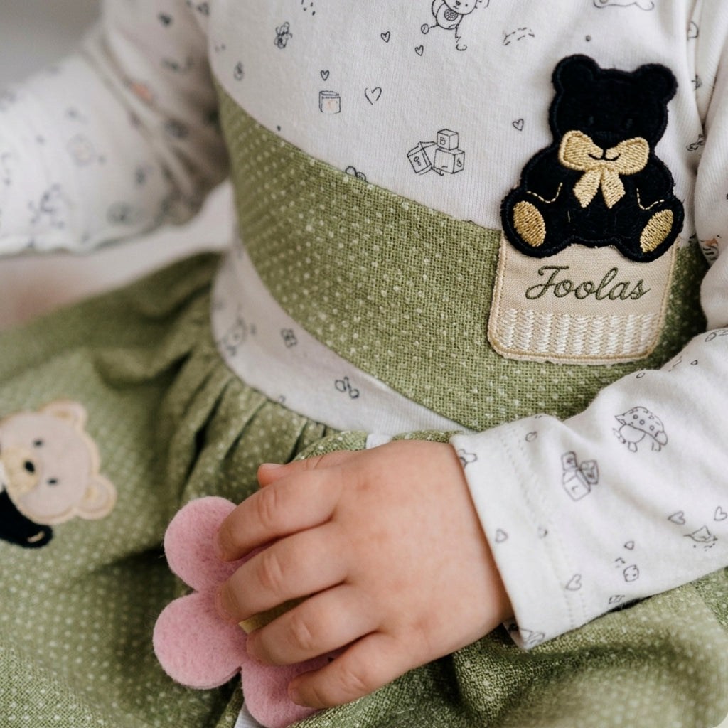 NANNY-Toddler Girl Star Print Dress Set