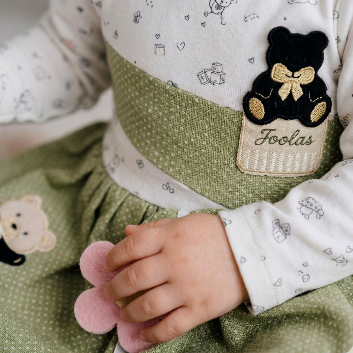 NANNY-Toddler Girl Star Print Dress Set