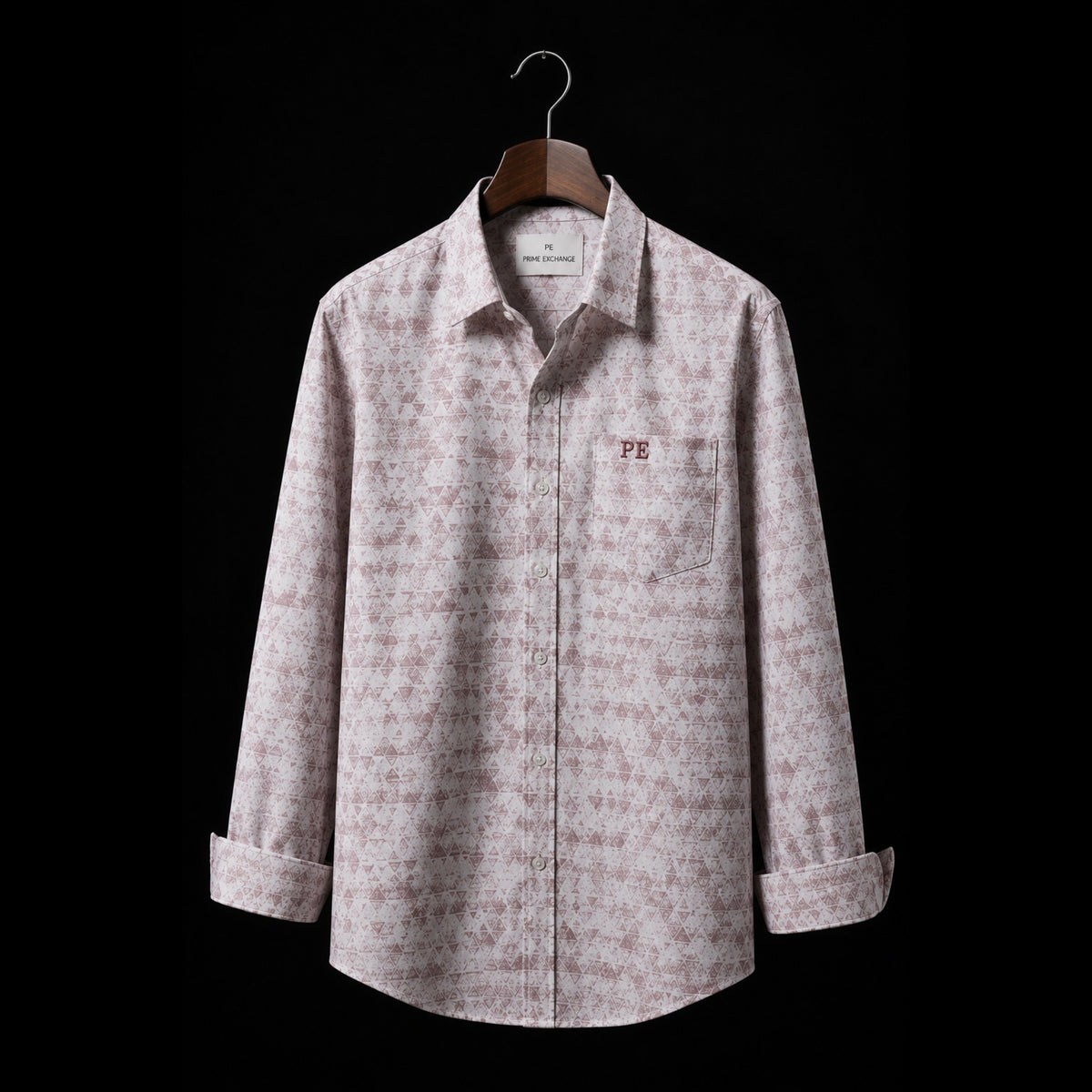 PRIME EXCHANGE-Pink Floral Pocket Shirt