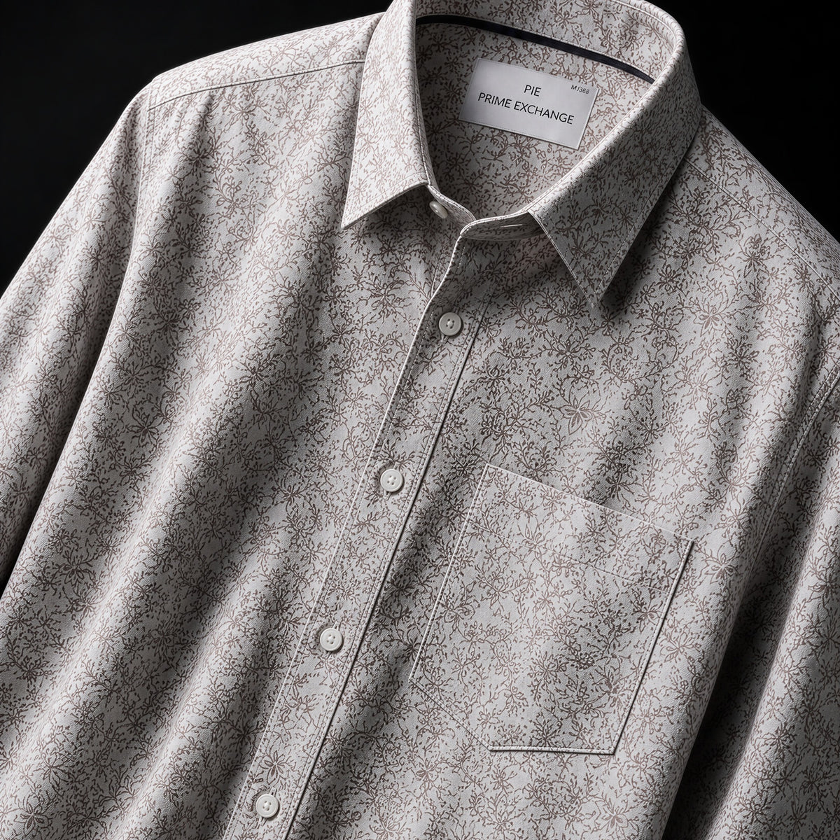 PRIME EXCHANGE-Floral Long Sleeve Shirt