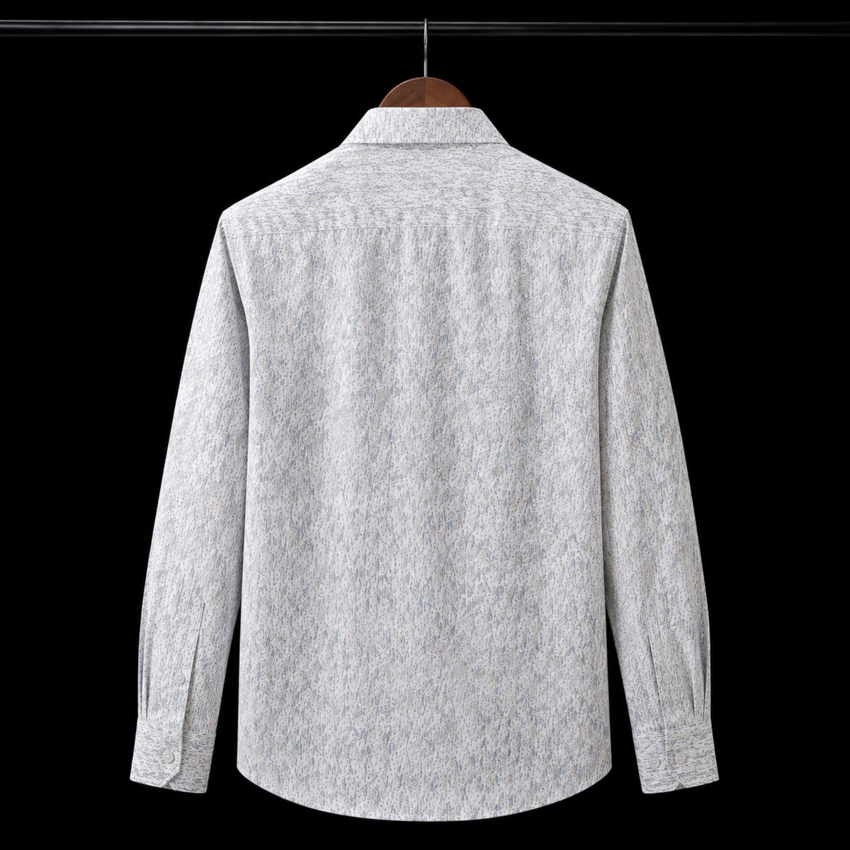 PRIME EXCHANGE-Micro-Patterned Casual Shirt