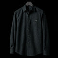 PRIME EXCHANGE-Charcoal Damask Shirt