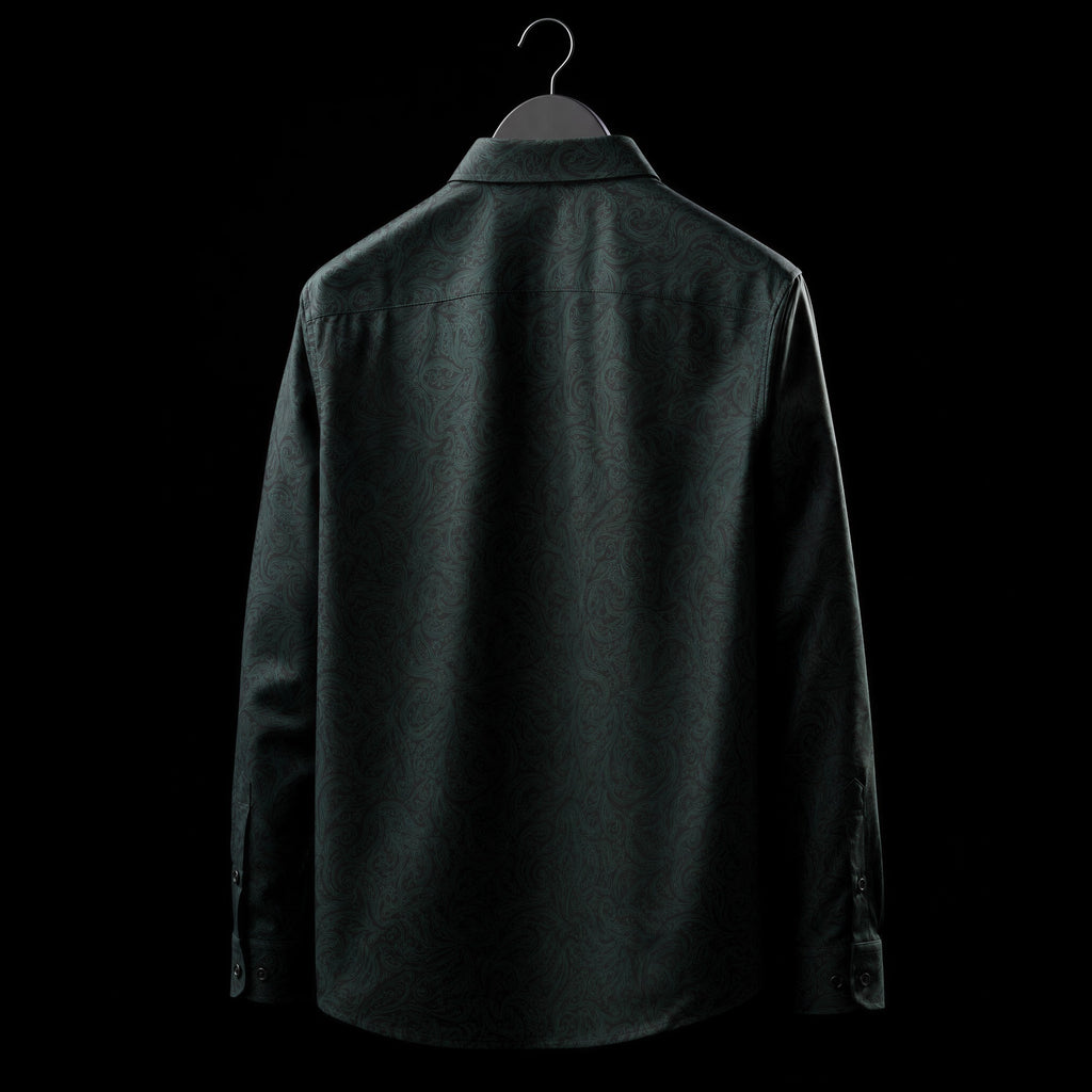 PRIME EXCHANGE-Charcoal Damask Shirt