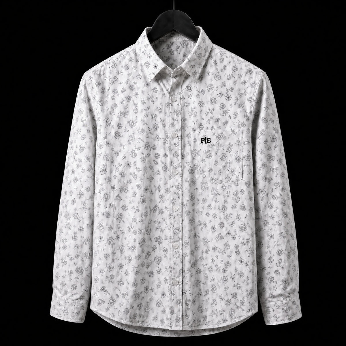PRIME EXCHANGE-White Floral Printed Shirt