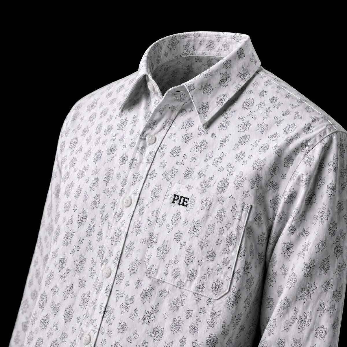 PRIME EXCHANGE-White Floral Printed Shirt