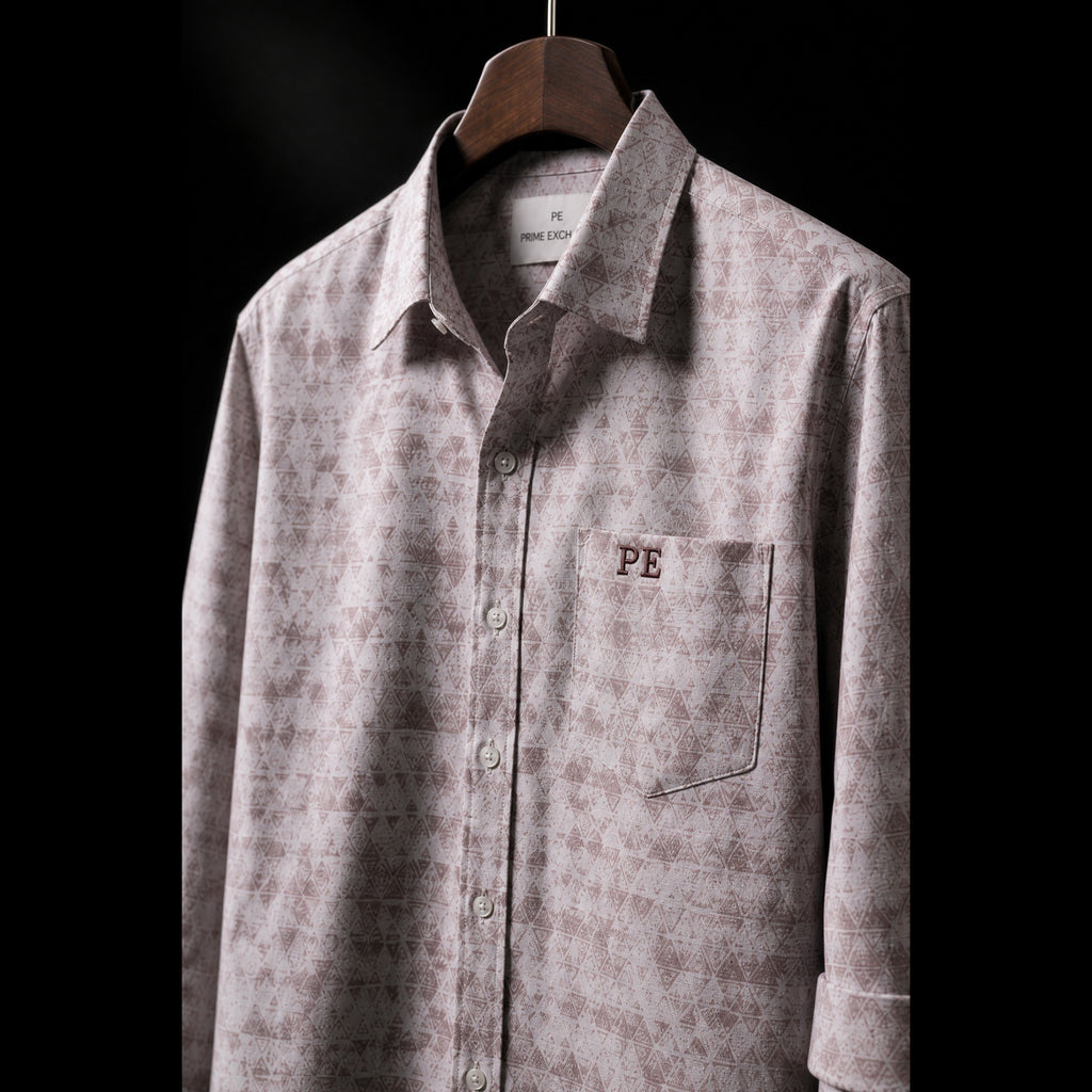 PRIME EXCHANGE-Pink Floral Pocket Shirt