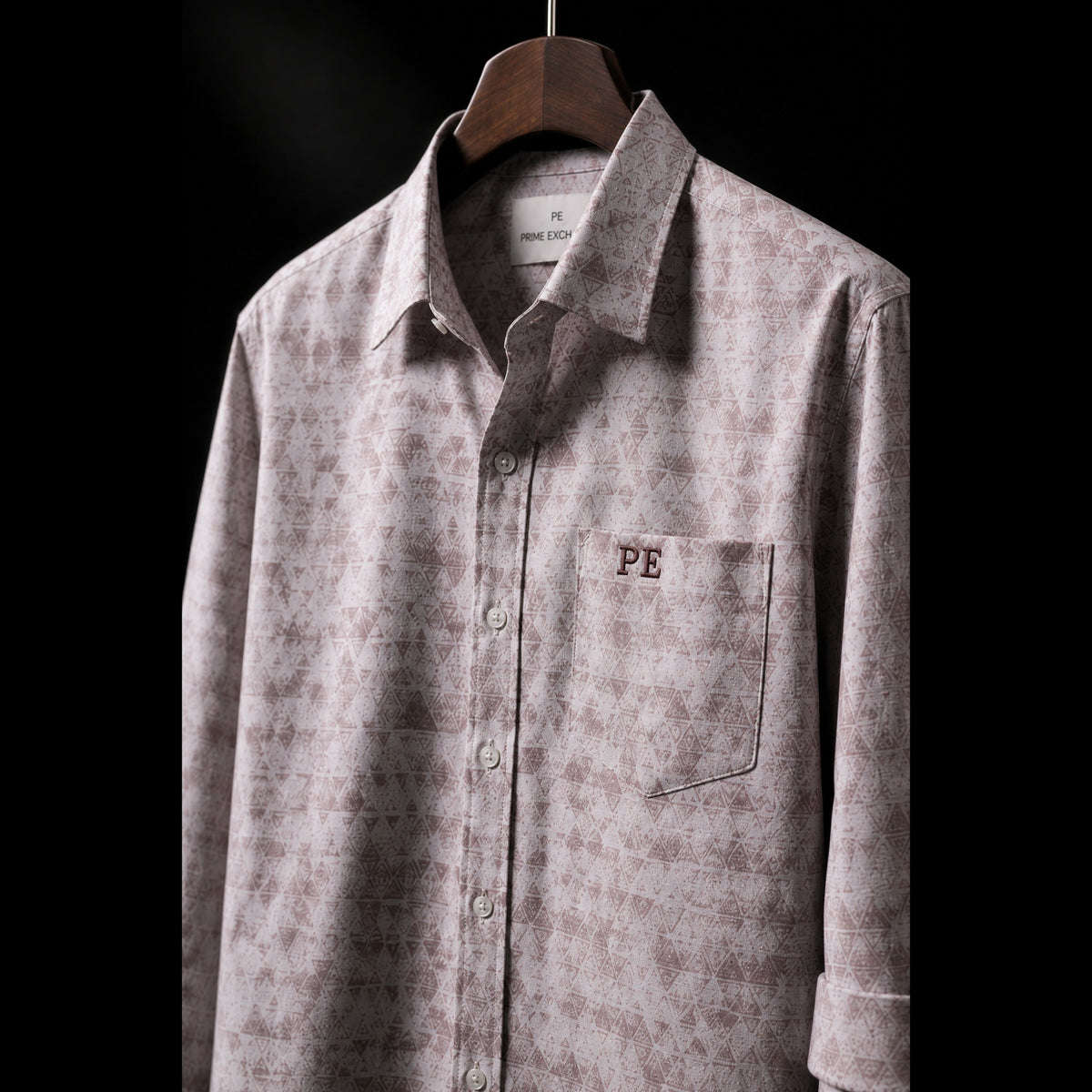 PRIME EXCHANGE-Pink Floral Pocket Shirt