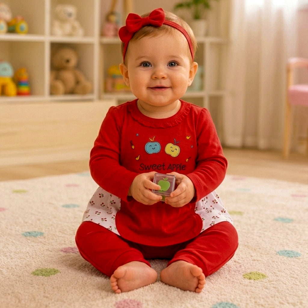 NANNY-Baby Girl 2-Piece Dress & Pants Set