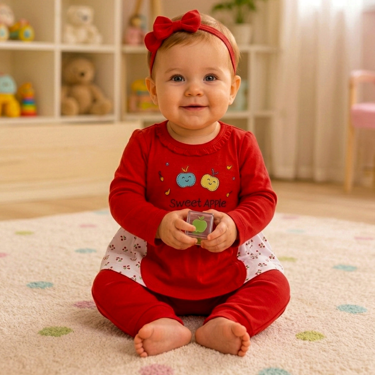 NANNY-Baby Girl 2-Piece Dress & Pants Set
