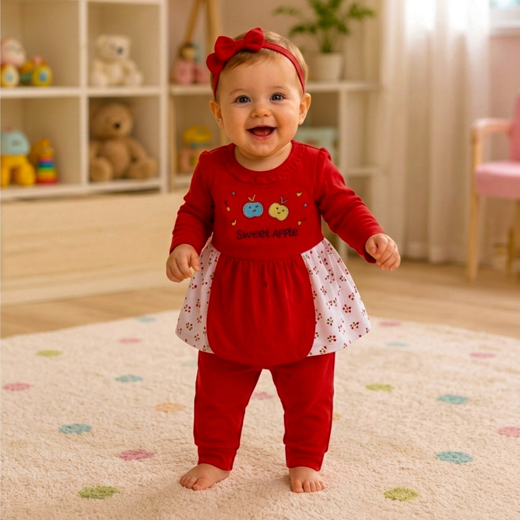 NANNY-Baby Girl 2-Piece Dress & Pants Set