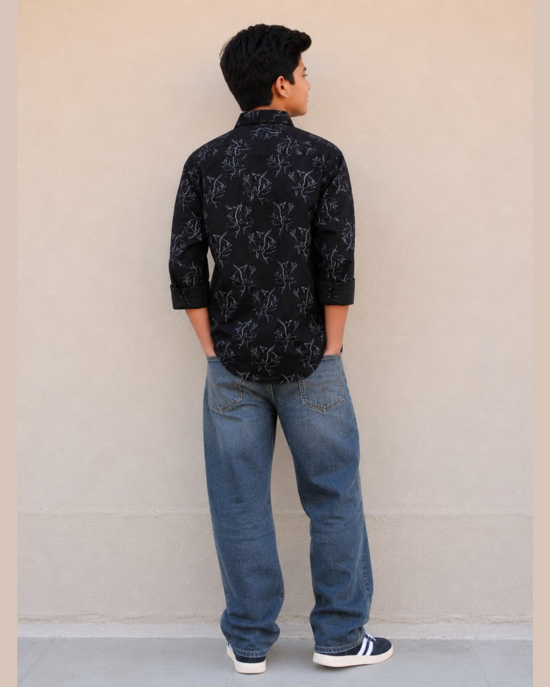 G_FIVE-Regular Fit Casual Shirt | Full Sleeve Cotton Blend Shirt for Kids