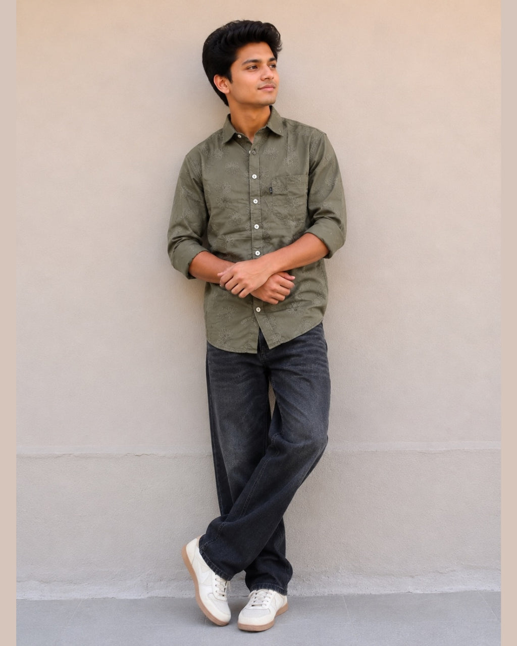 G_FIVE-Regular Fit Casual Shirt | Full Sleeve Cotton Blend Shirt for Kids
