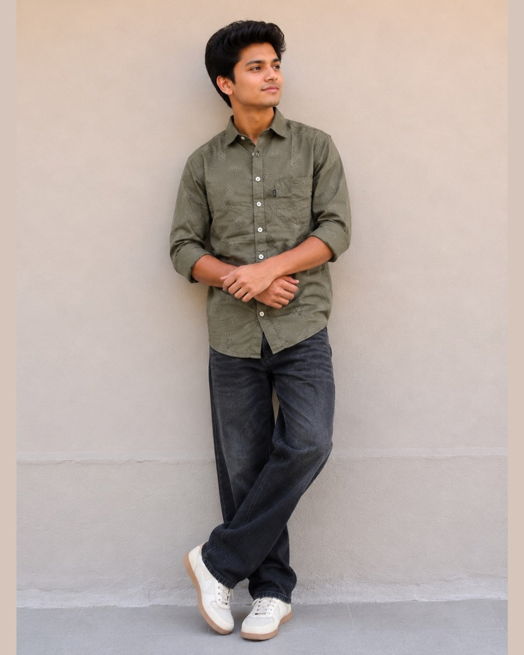 G_FIVE-Regular Fit Casual Shirt | Full Sleeve Cotton Blend Shirt for Kids