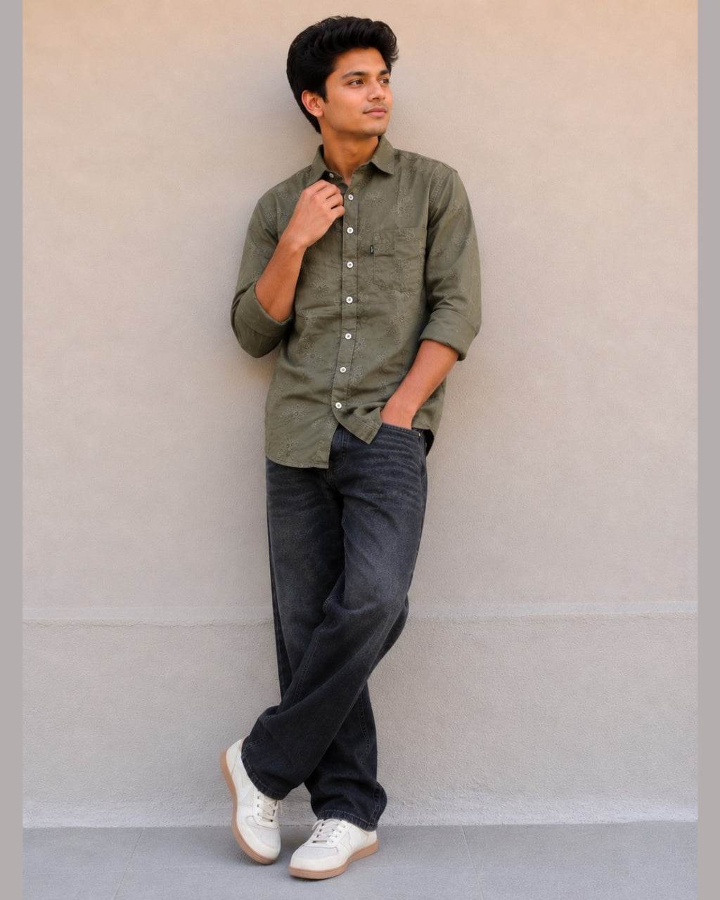 G_FIVE-Regular Fit Casual Shirt | Full Sleeve Cotton Blend Shirt for Kids