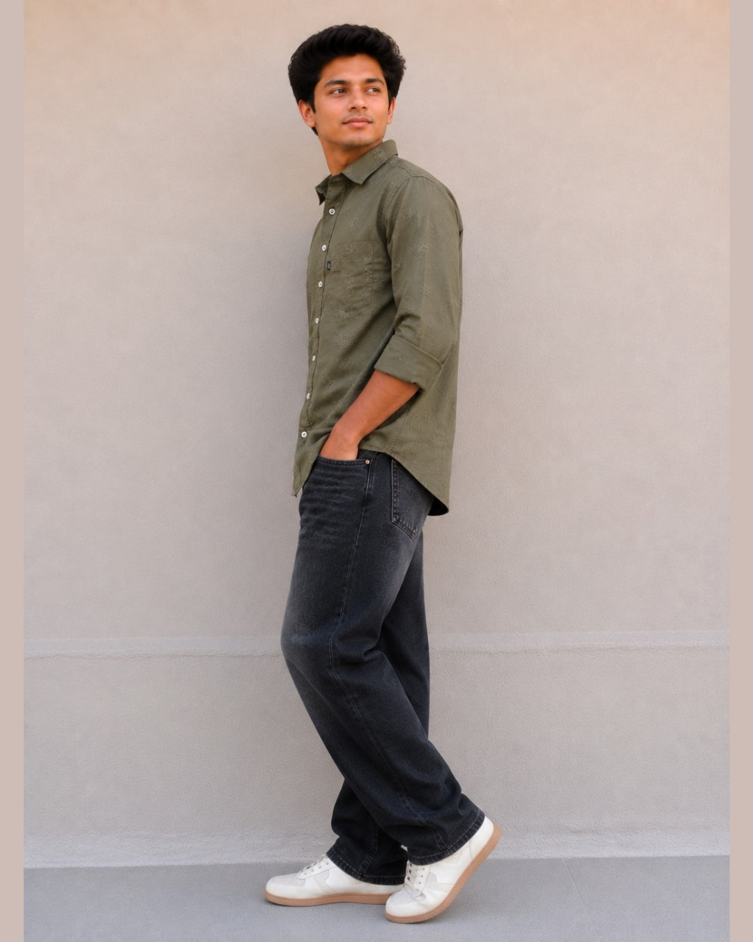 G_FIVE-Regular Fit Casual Shirt | Full Sleeve Cotton Blend Shirt for Kids