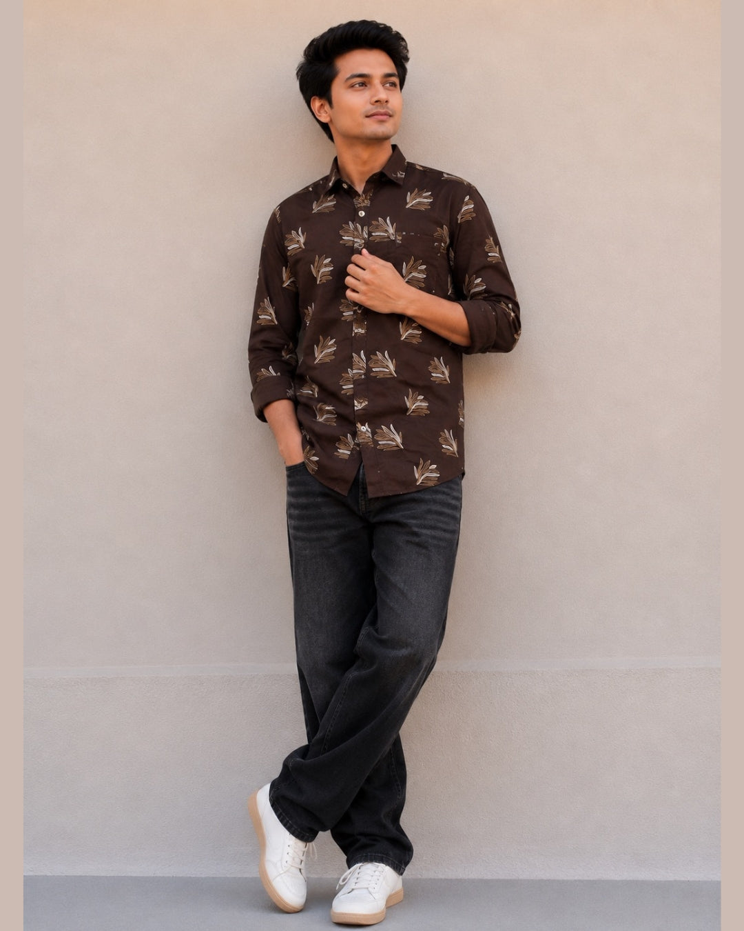 G_FIVE-Regular Fit Casual Shirt | Full Sleeve Cotton Blend Shirt for Kids