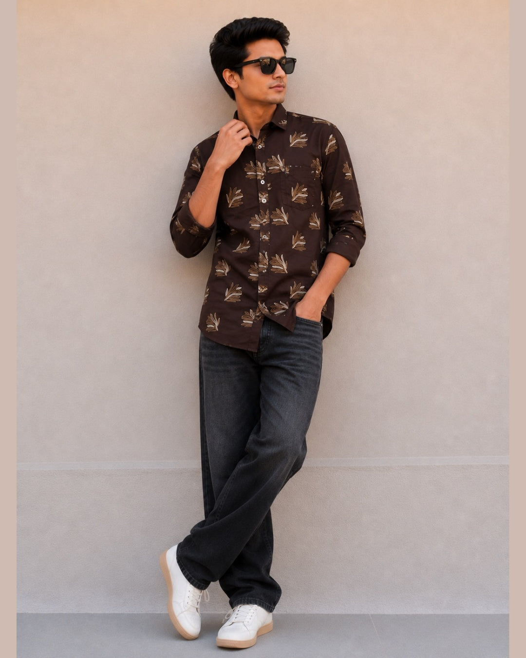 G_FIVE-Regular Fit Casual Shirt | Full Sleeve Cotton Blend Shirt for Kids