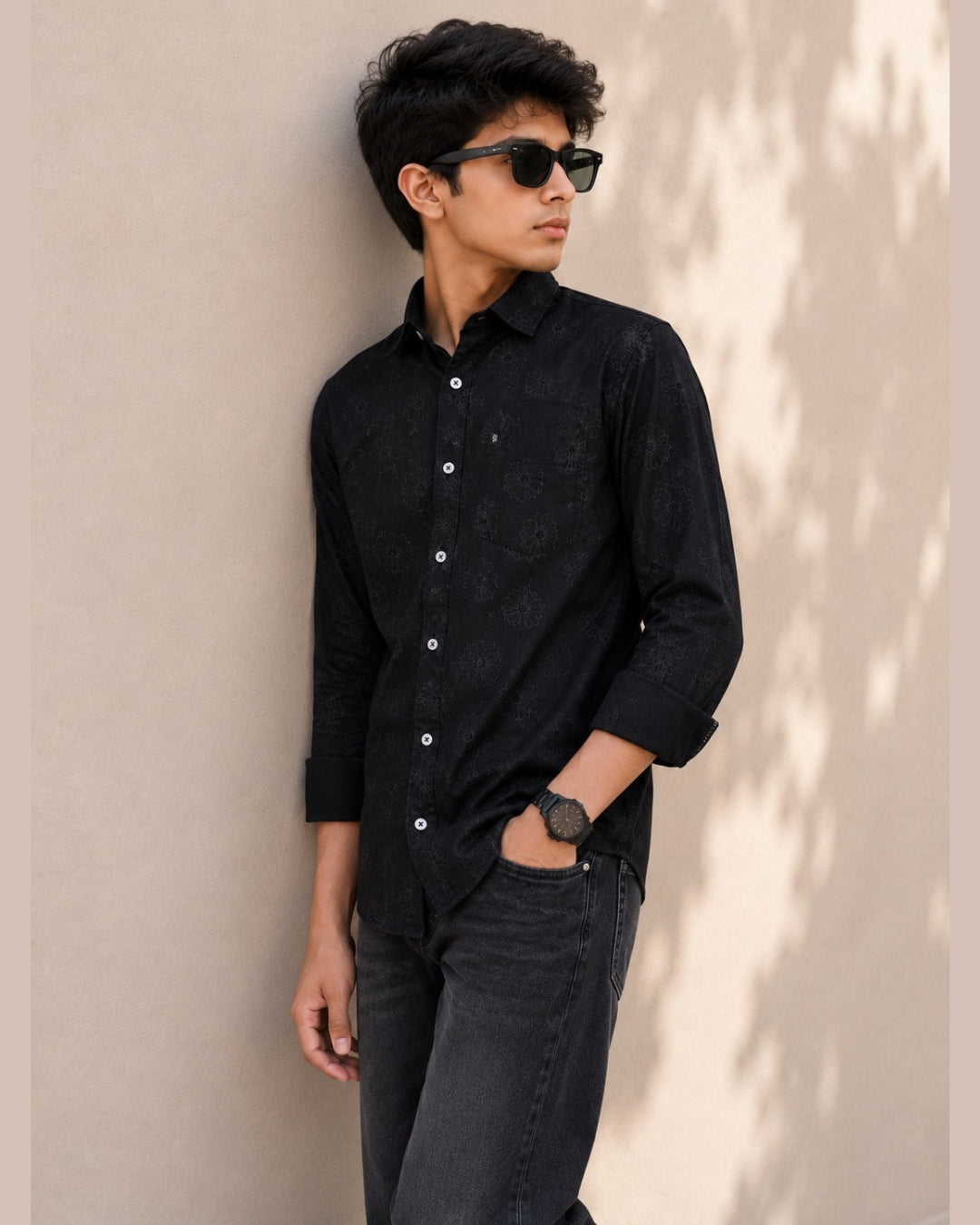G_FIVE-Regular Fit Casual Shirt | Full Sleeve Cotton Blend Shirt for Kids