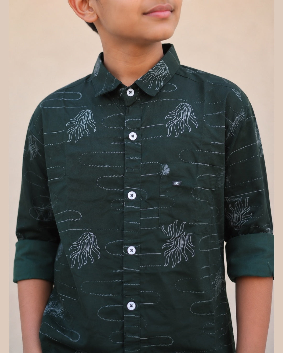 G_FIVE-Regular Fit Casual Shirt | Full Sleeve Cotton Blend Shirt for Kids