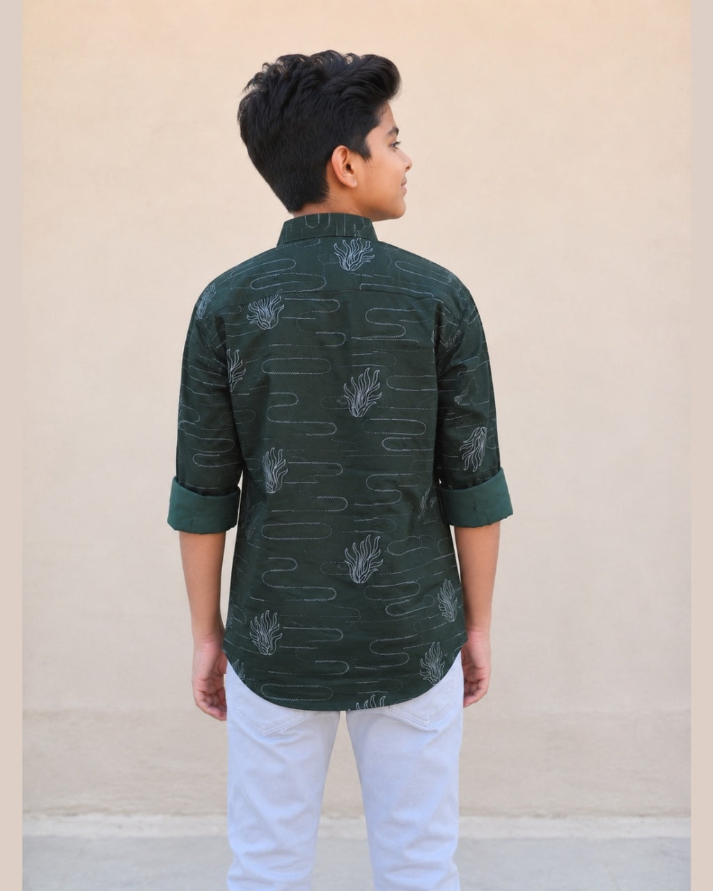 G_FIVE-Regular Fit Casual Shirt | Full Sleeve Cotton Blend Shirt for Kids