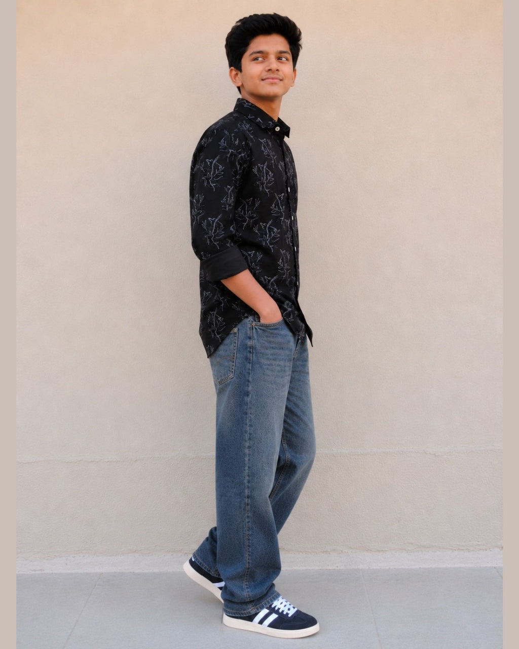G_FIVE-Regular Fit Casual Shirt | Full Sleeve Cotton Blend Shirt for Kids