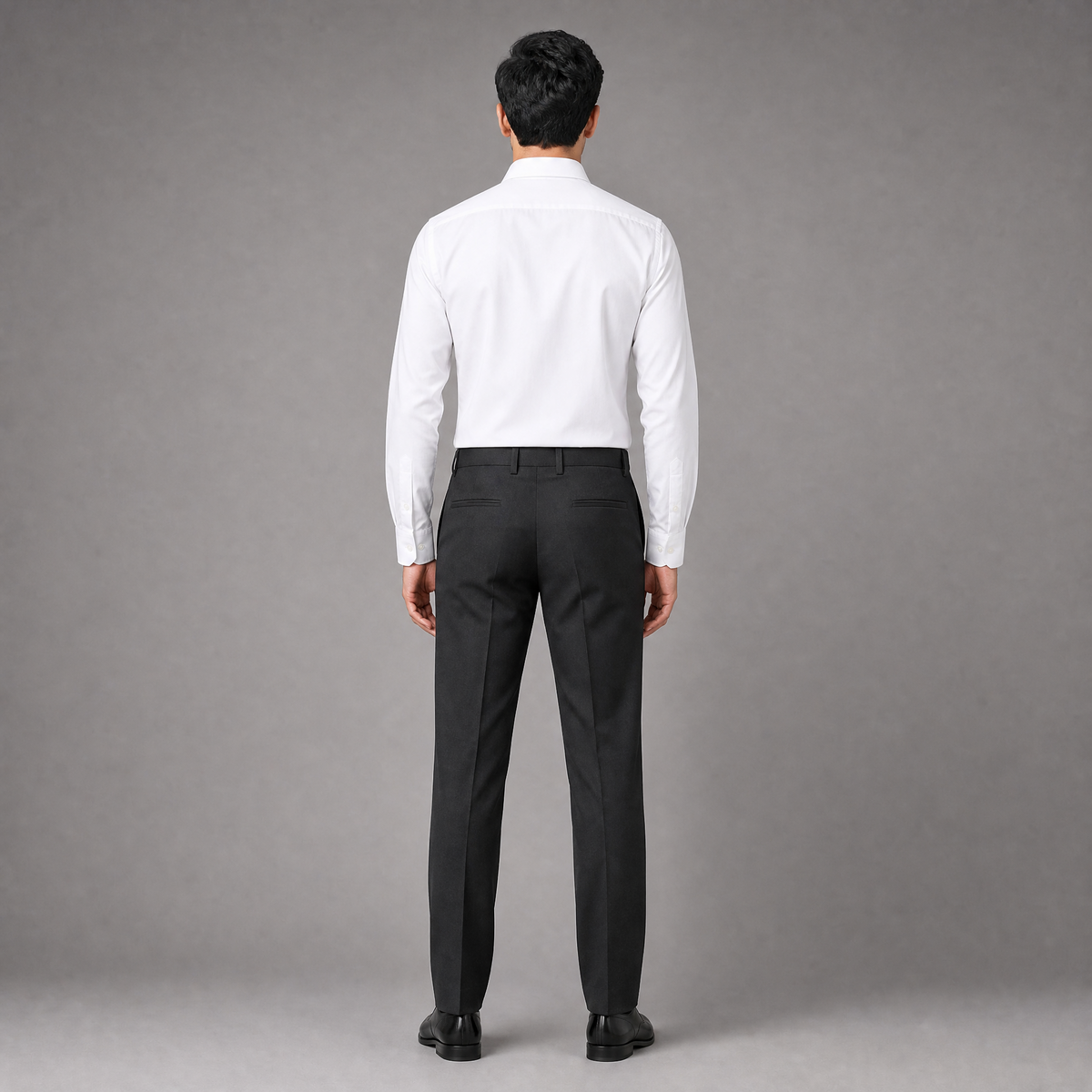 MALENO-Men's Black Slim Fit Formal Trousers