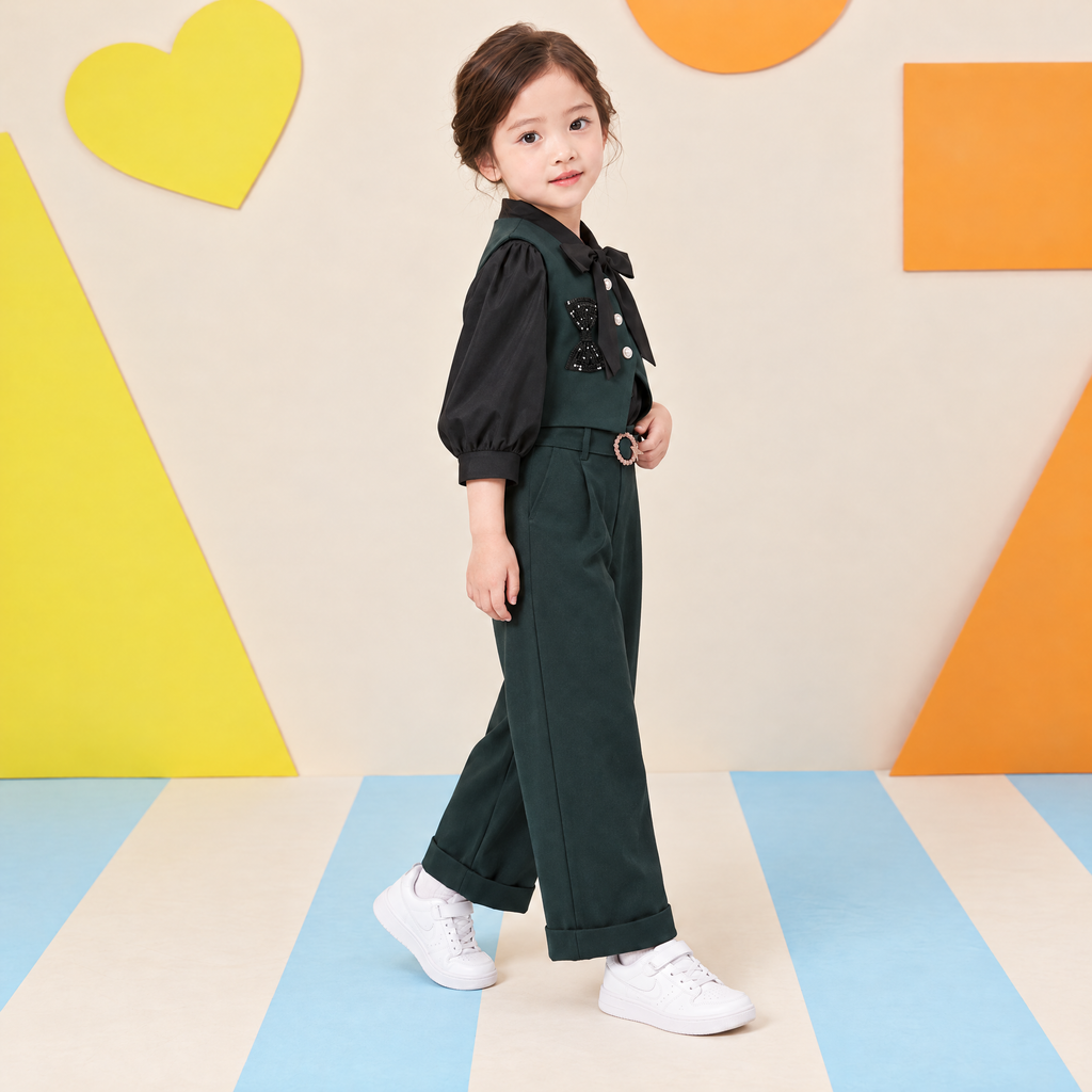 BABY COOL-Child's Hunter Green Party Wear Outfit